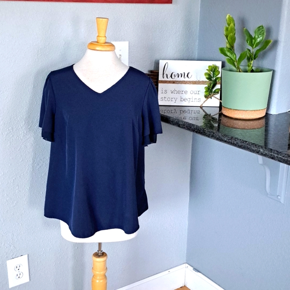 Flutter Sleeve Blouse | 0XL